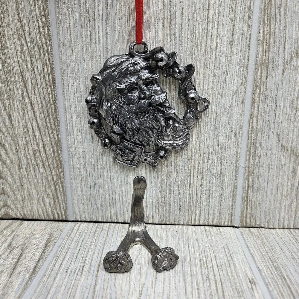 Michael Ricker Pewter Ornament Santa Claus Father Christmas 1603/2500 With Stand